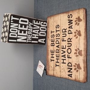 Box Sign Shelf Sitter Zippered Pouch Bag Funny Don't Need Therapist Therapy Dog